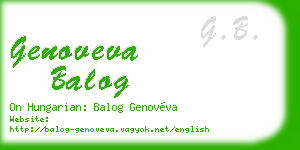 genoveva balog business card