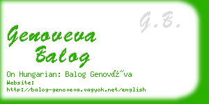 genoveva balog business card